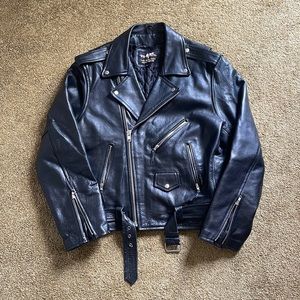 Black leather jacket